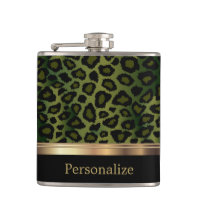 Classy Olive Green Leopard Animal Print