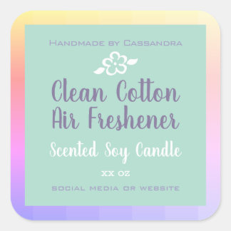 Classy Ombre Rainbow Pink Product Packaging Labels