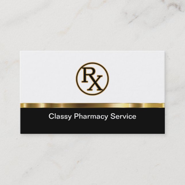 Classy Online Pharmcy Business Cards (Front)
