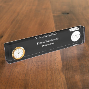 Classy Optometrist Office Desk Nameplate
