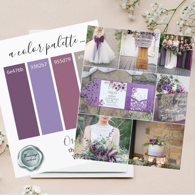Classy Orchid Plum Wedding colours Palette Card 20 (Creator Uploaded)