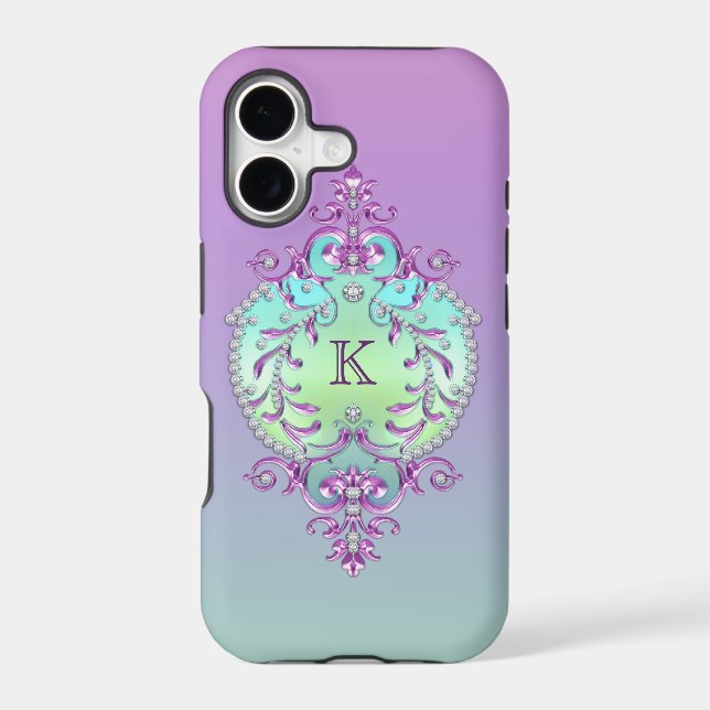 Classy, Ornate Diamonds Monogram (Back)