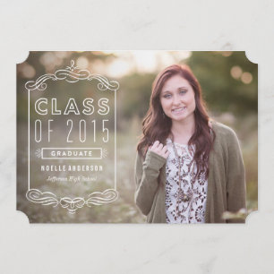 Classy Overlay in Blush Graduation Invitation