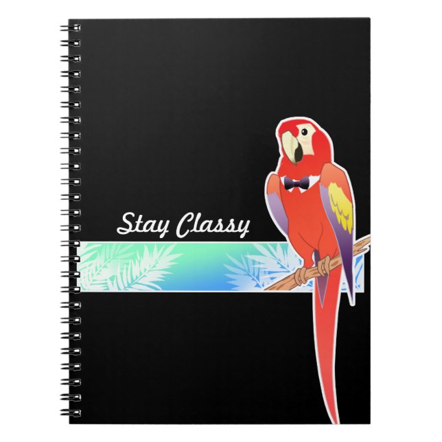 Classy Parrot Notebook (Front)