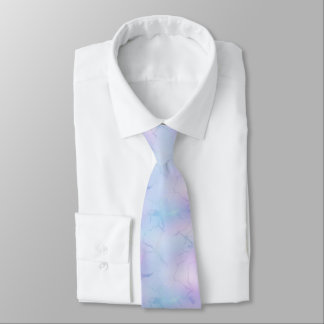 Classy Pastel Marble Pattern Pink Blue Lavender Tie