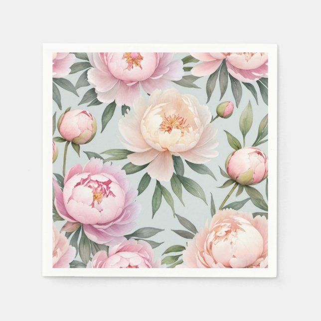 Classy Peony Napkin (Front)
