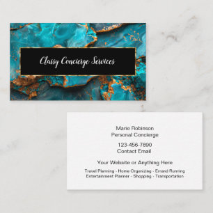 Classy Personal Concierge And Assistant Business Card