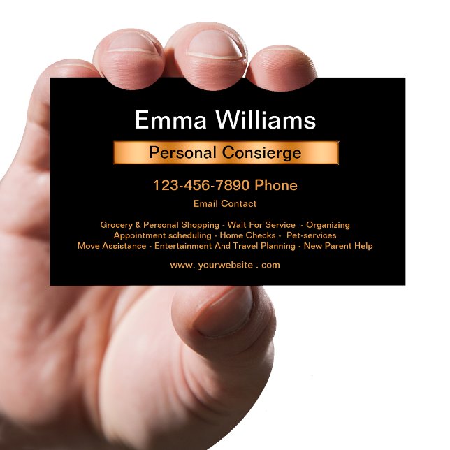 Classy Personal Concierge Business Card (Creator Uploaded)