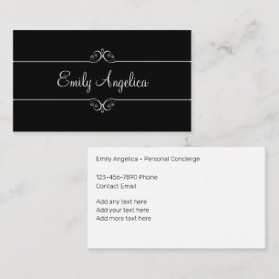 Classy Personal Concierge Professional Business Card