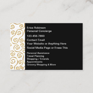 Classy Personal Concierge Services New Business Card