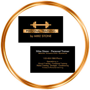 Classy Personal Trainer Business Card