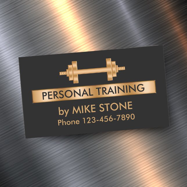 Classy Personal Trainer Magnetic Business Card (Creator Uploaded)