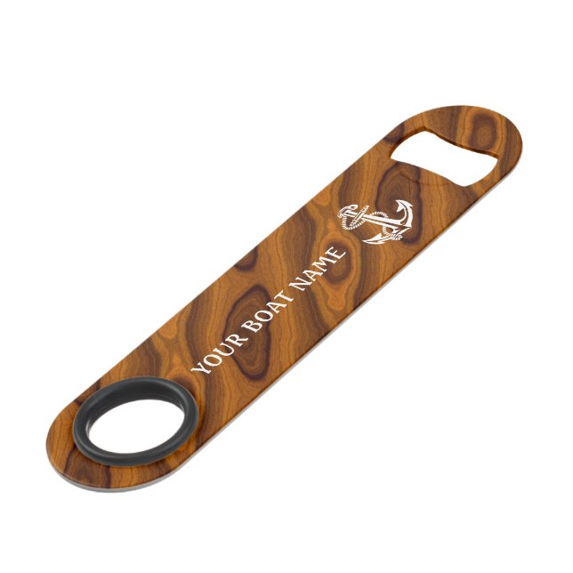 Classy Personalised Boat Nautical Maritime Anchor (Back Angled)