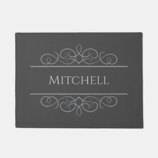 Classy Personalised Doormat Grey | Editable