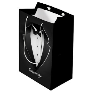 Classy Personalised Tuxedo Medium Gift Bag