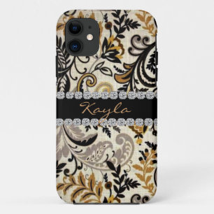 CLASSY PERSONLIZED PAISLEY  BLING  I phone 5 CASE