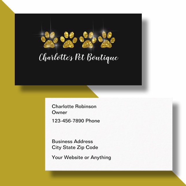 Classy Pet Boutique Business Cards Design (Creator Uploaded)