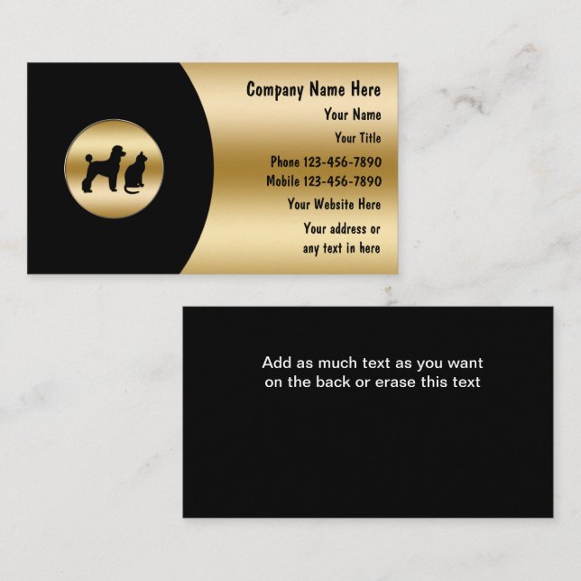 Classy Pet Business cards (Front/Back)