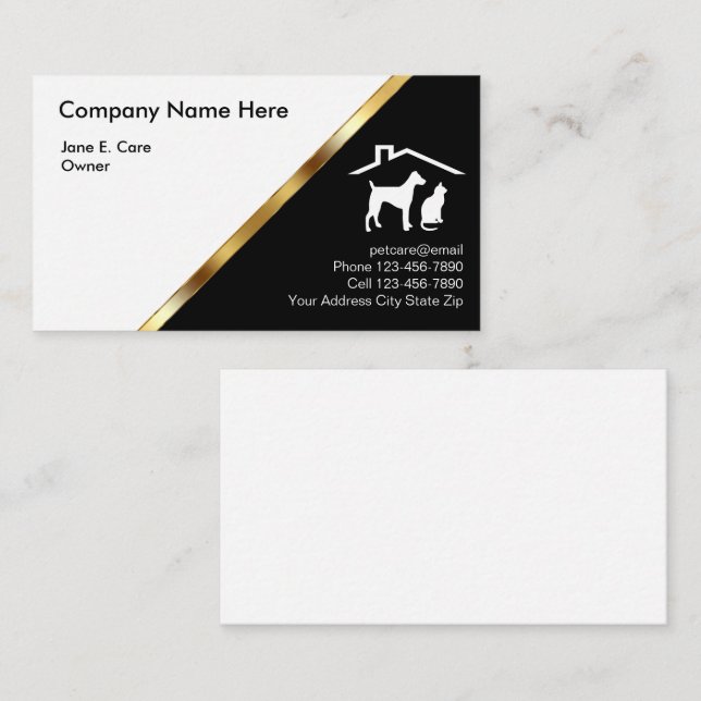 Classy Pet Business Cards (Front/Back)