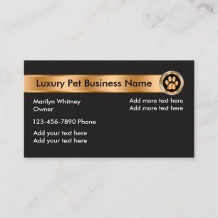 Classy Pet Business Or Service Card