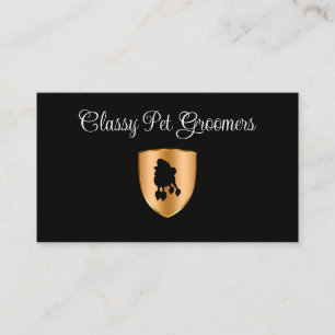 Classy Pet Groomer Grooming Business Cards