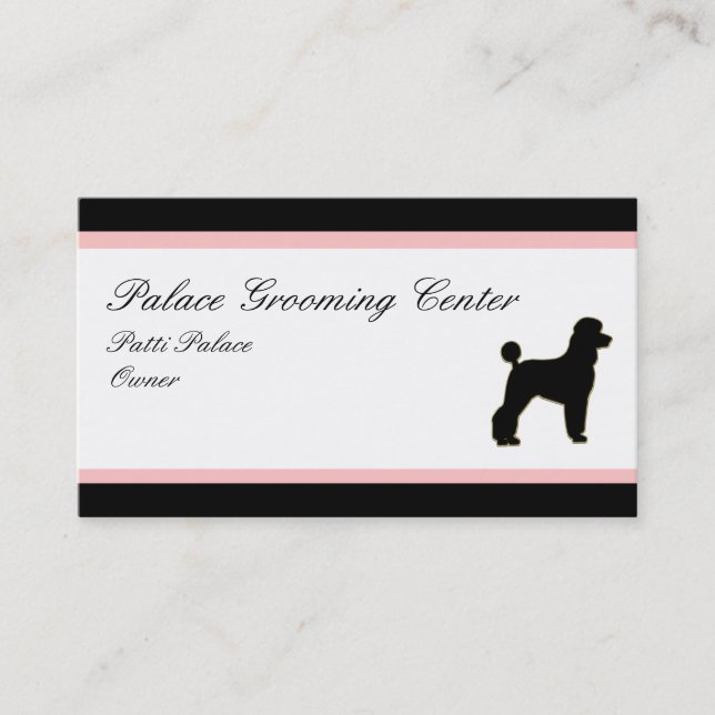Classy Pet Grooming Business Cards (Front)