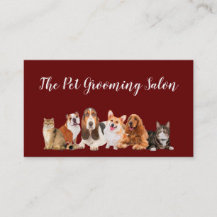 Classy Pet Grooming Salon Business Cards New