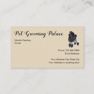 Classy Pet Grooming Services Business Card