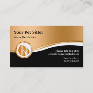 Classy Pet Service Business Cards