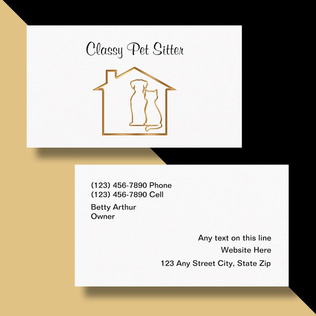 Classy Pet Service Business Cards (Creator Uploaded)