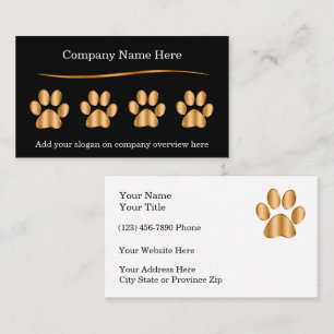 Classy Pet Service Business Cards