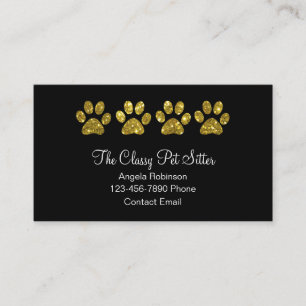 Classy Pet Sitter Business Cards