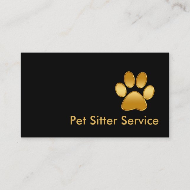 Classy Pet Sitter Business Cards (Front)