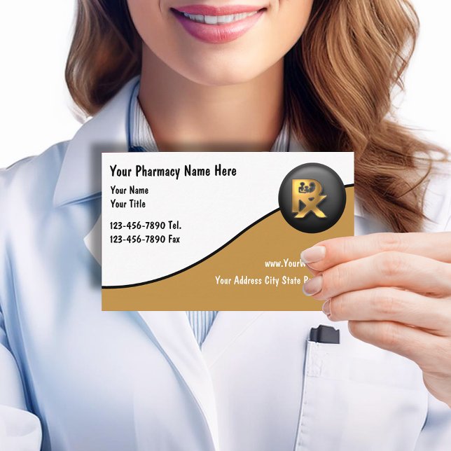 Classy Pharmacy Business Cards (Creator Uploaded)