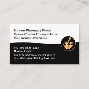Classy Pharmacy Pharmacist Retail Business Cards