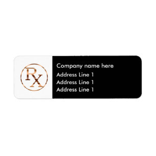 Classy Pharmacy Return Address Sticker Labels