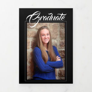 Classy Photo Graduation Announcement