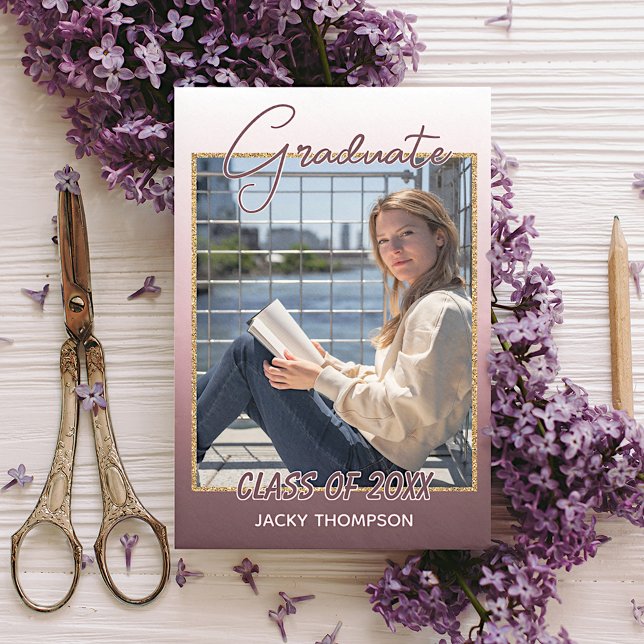 Classy Photo Personalised Congratulations Graduate Announcement (Creator Uploaded)