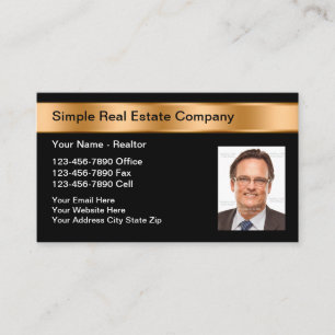 Classy Photo Real Estate Business Cards
