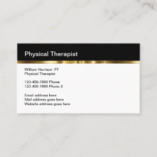 Classy Physical Therapist Medical Appointment Card