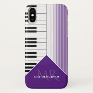 Classy Piano Keys   royal purple iPhone X Case