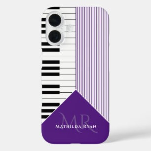 Classy Piano Keys   royal purple iPhone 16 Case