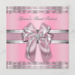 Classy Pink and Silver Invite<br><div class="desc">Available in this Design Need help customising your invite? Not too computer savvy? Don't have the time or patience for the customisation tool? Need help making changes or modifications to your design? Use the "Help Me Customise" button above to send us a message with the information you'd like included on...</div>