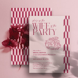 Classy Pink Bridal Shower Invitation