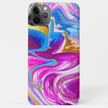 Classy pink gold glitter marble design