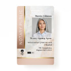 Classy Pink & Gold Marble Custom Notary ID