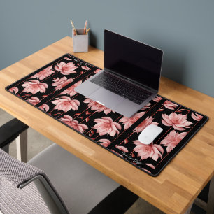 Classy Pink Lotus Desk Mat