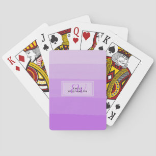 Classy Pink Personalised Initial  Playing Cards