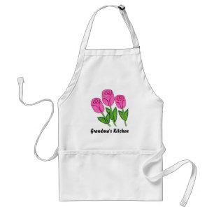 Classy Pink  Rose Design Standard Apron