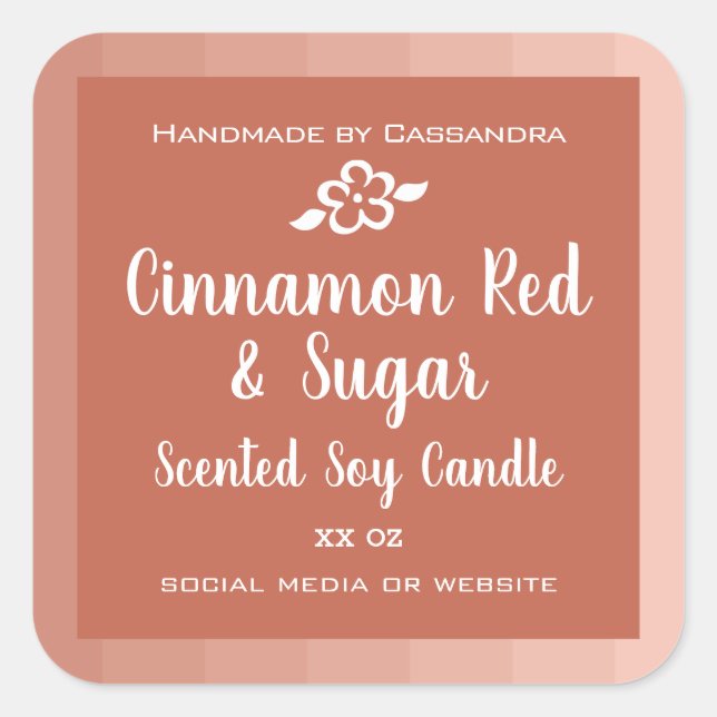 Classy Pink Rose Gold Product Packaging Labels (Front)